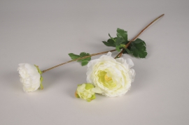 x051am White artificial ranunculus H65cm