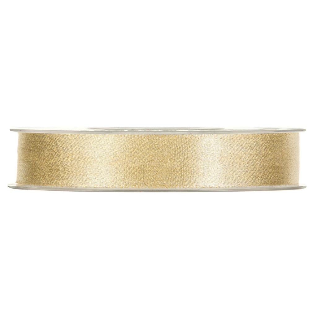 Gold satin ribbon 15mm x 25m