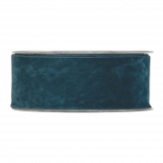 X139UN Peacock blue velvet ribbon 40mm x 7m