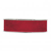 X142UN Red velvet ribbon 25mm x 7m