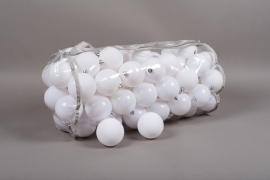 X171ZY Bag of 80 plastic balls white D8cm