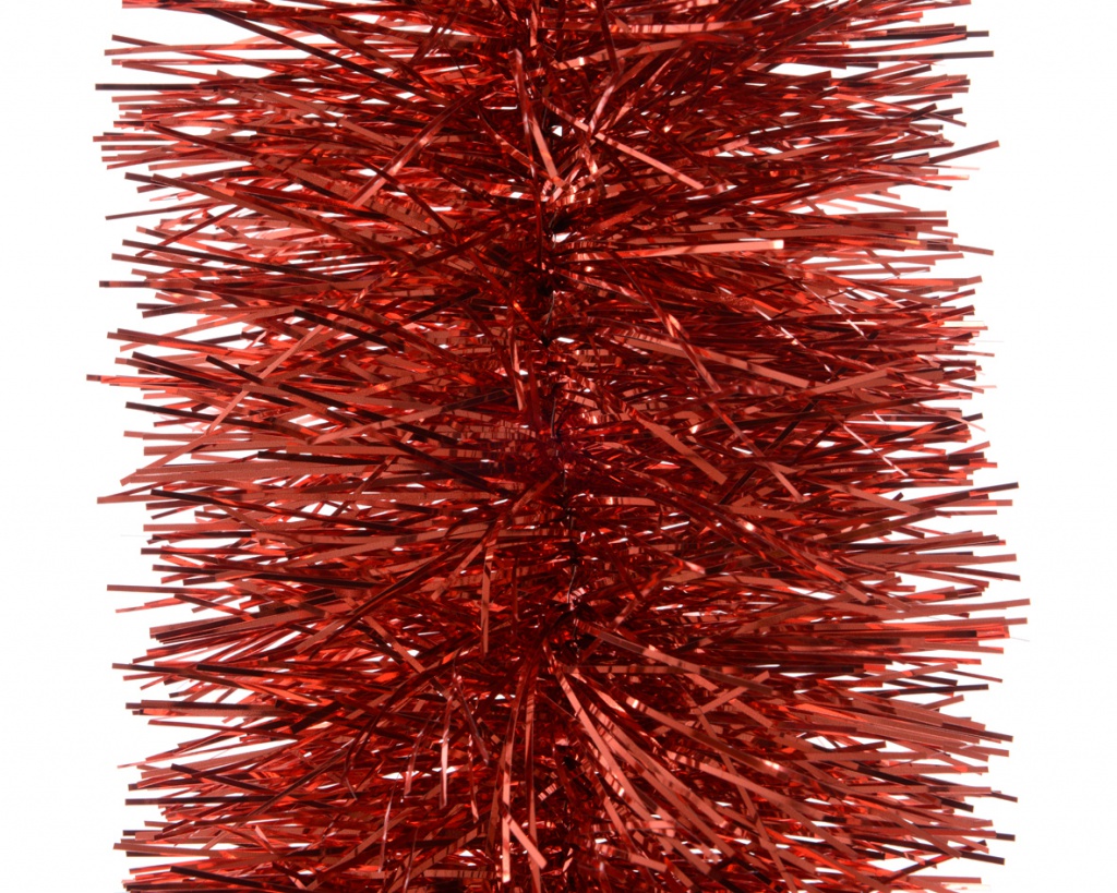 Bright red christmas garland D20cm L270cm