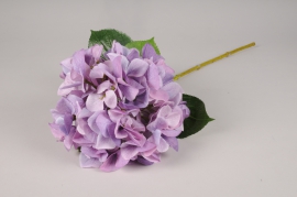 x328am Hortensia artificiel lavande H67cm