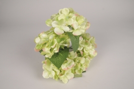 x399am Bunch of green artificial hydrangeas H38cm