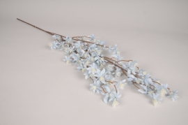 x429am Branche de fleurs artificielles bleues H95cm