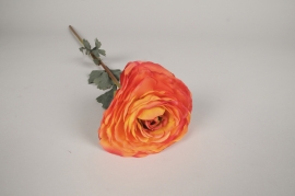 x430am Orange artificial ranunculus H62cm