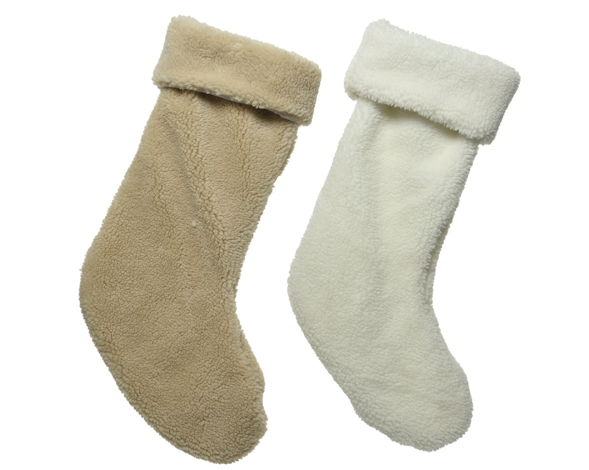 Fleece sock assorted H53cm