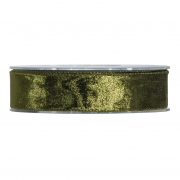 X508UN Green fabric ribbon 25mm x 10m