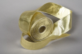 X544UN Gold satin ribbon 63mm x 20m