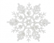 X592KI Box of 12 hanging white snowflakes 9,5x10cm