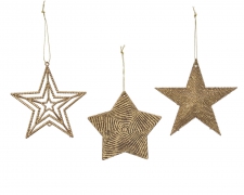 X692KI Golden plastic star assorted D11cm