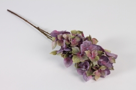 x798di Purple and green artificial hydrangeas H65cm