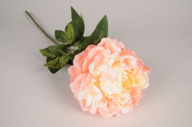 x822jp Peach artificial peony H72cm