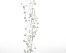 X840KI Guirlande branche boules de neige paillettes longueur 130cm