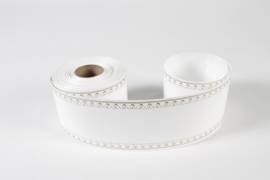 XR-000030 White bereavement ribbon 75mm x 50m