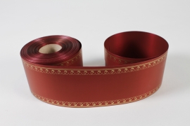 XR-000032 Burgundy bereavement ribbon 75mm x 50m