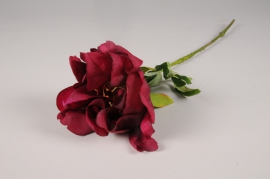 xy81di Dark red artificial peony H58cm